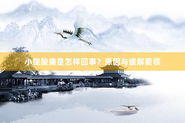 小腿酸痛是怎样回事？原因与缓解要领
